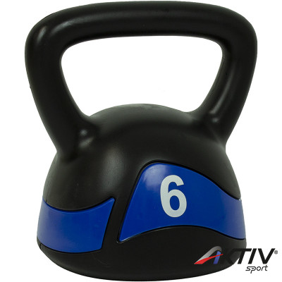 Aktivsport kettlebell 6 kg műanyag bevonattal