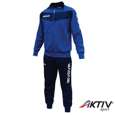 Melegítő szett cipzáras Givova Visa királykék-tengerkék