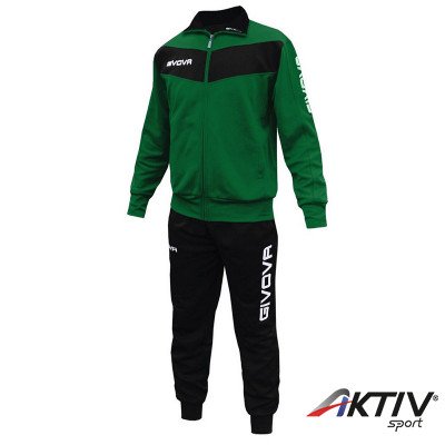 Melegítő szett cipzáras Givova Visa zöld-fekete