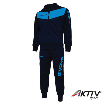 Melegítő szett cipzáras Givova Visa tengerkék-türkiz