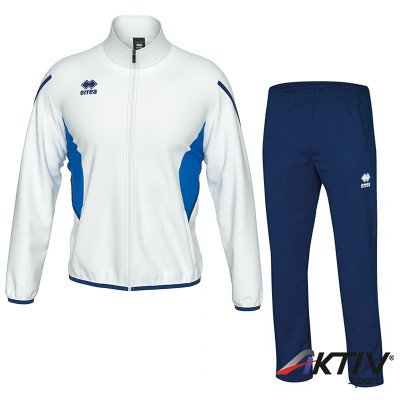 Melegítő szett cipzáras Errea Christopher & Clayton 3.0 fehér-azúrkék-sötétkék