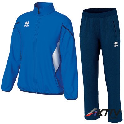 Melegítő szett női cipzáras Errea Cristine & Valery azúrkék-fehér-sötétkék