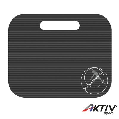 Szépséghibás mini fitnesz szőnyeg füles Trendy 35x30x1,5 cm fekete