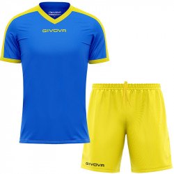 Futball mez szett Givova Revolution&One királykék-sárga Labdarúgó mezek Givova