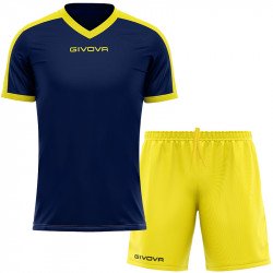 Futball mez szett Givova Revolution&One tengerkék-sárga Labdarúgó mezek Givova