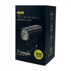 Lámpa első Velotech Pro 1200L 2 ld akkumulátoros