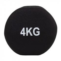 Súlyzó neoprén Aktivsport 4 kg fekete