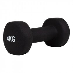 Súlyzó neoprén Aktivsport 4 kg fekete Fitness Aktivsport