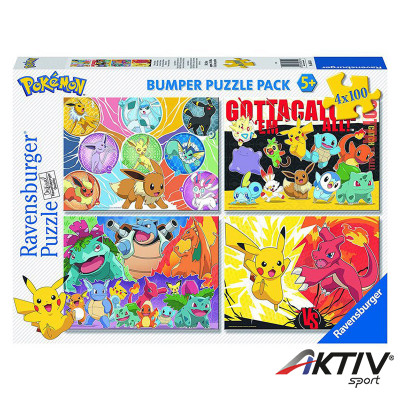 Puzzle Ravensburger 4x100 db Pokemon