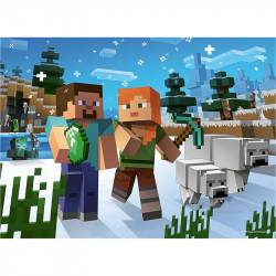 Puzzle Ravensburger 4x100 db Minecraft