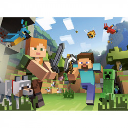Puzzle Ravensburger 4x100 db Minecraft