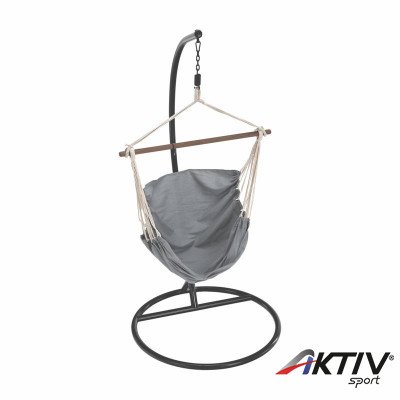 Függőszék állvány nélkül Lindo fehér-szürke