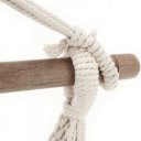 Függőszék állvány nélkül Lindo fehér-szürke