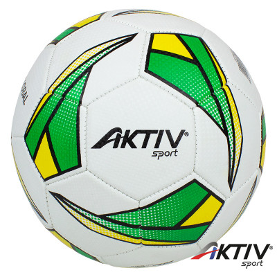 Futball labda Aktivsport GLOBAL zöld-sárga-fekete méret: 5