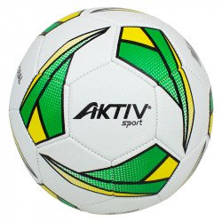 Futball labda Aktivsport GLOBAL zöld-sárga-fekete méret: 5 Sportszer Aktivsport