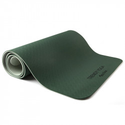 Jógaszőnyeg pánttal Trendy Yogamat Eco-Line 180x60x0,6 cm zöld