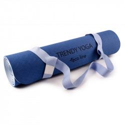 Jógaszőnyeg pánttal Trendy Yogamat Eco-Line 180x60x0,6 cm kék Fitness Trendy