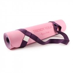 Jógaszőnyeg pánttal Trendy Yogamat Eco-Line 180x60x0,6 cm lila Fitness Trendy