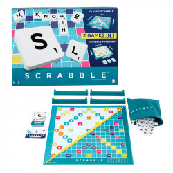Scrabble classic és together 2 játék 1-ben Logikai játékok Mattel