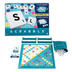 Scrabble classic és together 2 játék 1-ben Logikai játékok Mattel