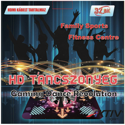 HD felbontású TV-re és monitorra csatlakozható táncszőnyeg (HDMI kábellel rendelkező)