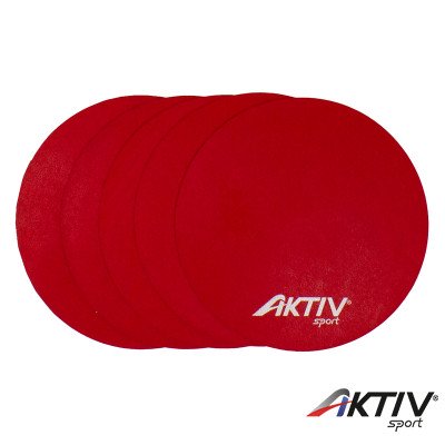 Korong alakú padlójelölő szett Aktivsport piros 25 cm 10 db