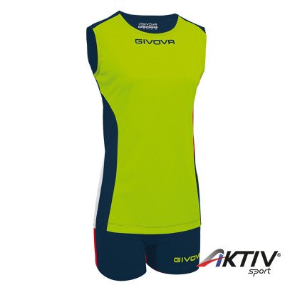 Röplabda mez szett női Givova Piper Ladies UV sárga-tengerkék