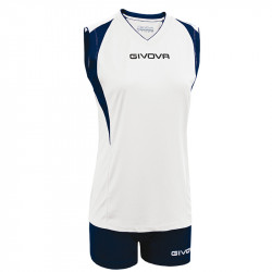 Röplabda mez szett női Givova Spike Ladies fehér-tengerkék Röplabda mezek Givova