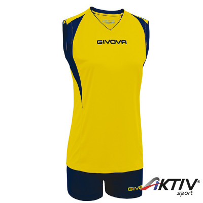 Röplabda mez szett női Givova Spike Ladies sárga-tengerkék