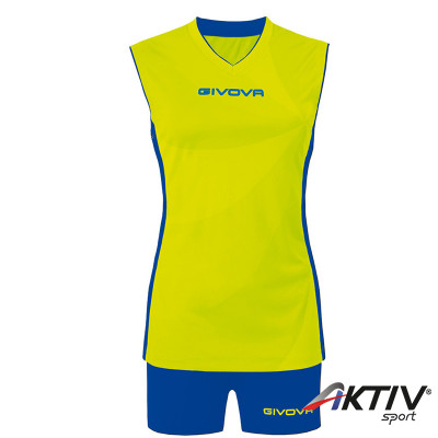 Röplabda mez szett női Givova Elica Ladies lime zöld-türkiz