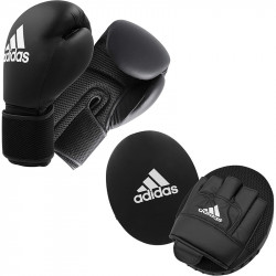 Bokszkesztyű pontütő szett Adidas Kit 2 12 oz fekete Sportszer Adidas