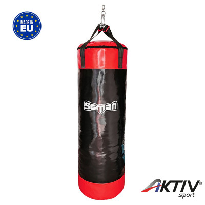 Boxzsák Saman Colours műbőr 120x40 cm fekete-piros