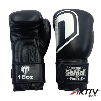 Bokszkesztyű Saman Force bőr fekete 12 oz