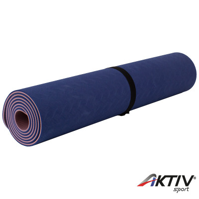 Jóga matrac 173x61x0,6 cm TPE sötét kék