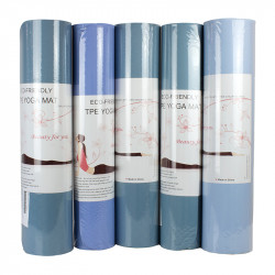 Jóga matrac 173x61x0,6 cm TPE világos kék