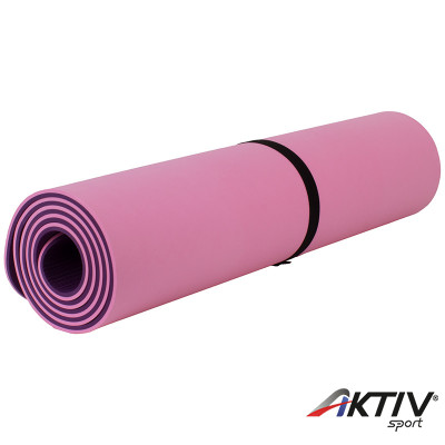 Jóga matrac 173x61x0,6 cm TPE rózsaszín
