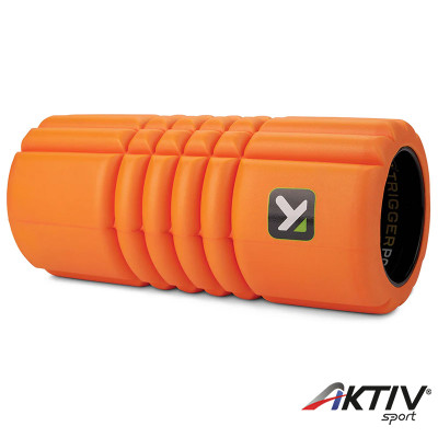Masszázshenger TriggerPoint Grid Travel Foam Roller utazáshoz 25x10cm narancs