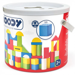 Színes, fa építőkockák 50 db-os