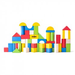 Színes, fa építőkockák 50 db-os Temp