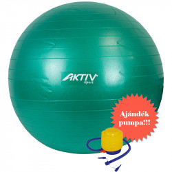 Durranásmentes labda Aktivsport 65 cm zöld pumpával Temp Aktivsport