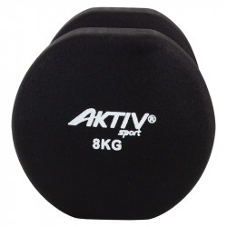Súlyzó neoprén Aktivsport 8 kg fekete