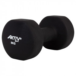 Súlyzó neoprén Aktivsport 8 kg fekete Fitness Aktivsport