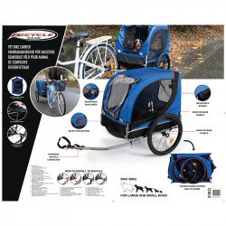 Kerékpár utánfutó Bicycle Gear 75x52x65 cm