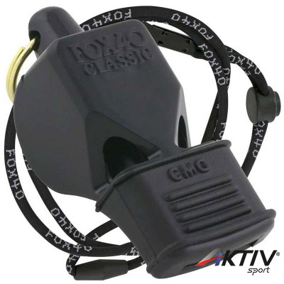 Síp Fox 40 Official Classic CMG fekete fogvédővel sípzsinórral