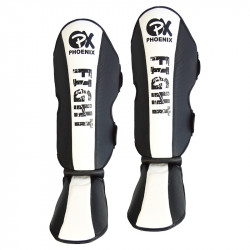 Lábfejes lábszárvédő Phoenix Fight II műbőr fekete-fehér Sportszer Everlast