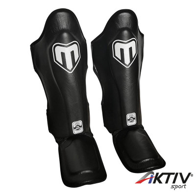 Thai lábszárvédő Saman Force bőr fekete XL