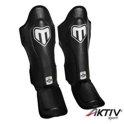 Thai lábszárvédő Saman Force bőr fekete XL