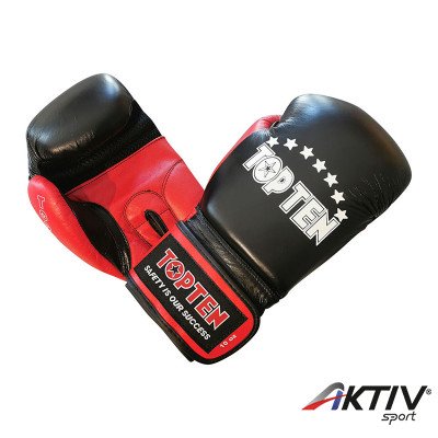 Boxkesztyű Top Ten Pro Max bőr fekete 14 oz