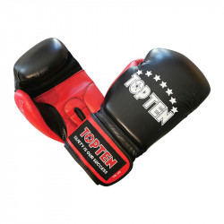 Boxkesztyű Top Ten Pro Max bőr fekete 14 oz Sportszer Top Ten