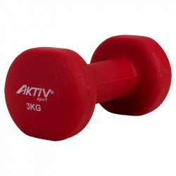 Szépséghibás súlyzó neoprén Aktivsport 3 kg piros Fitness Aktivsport